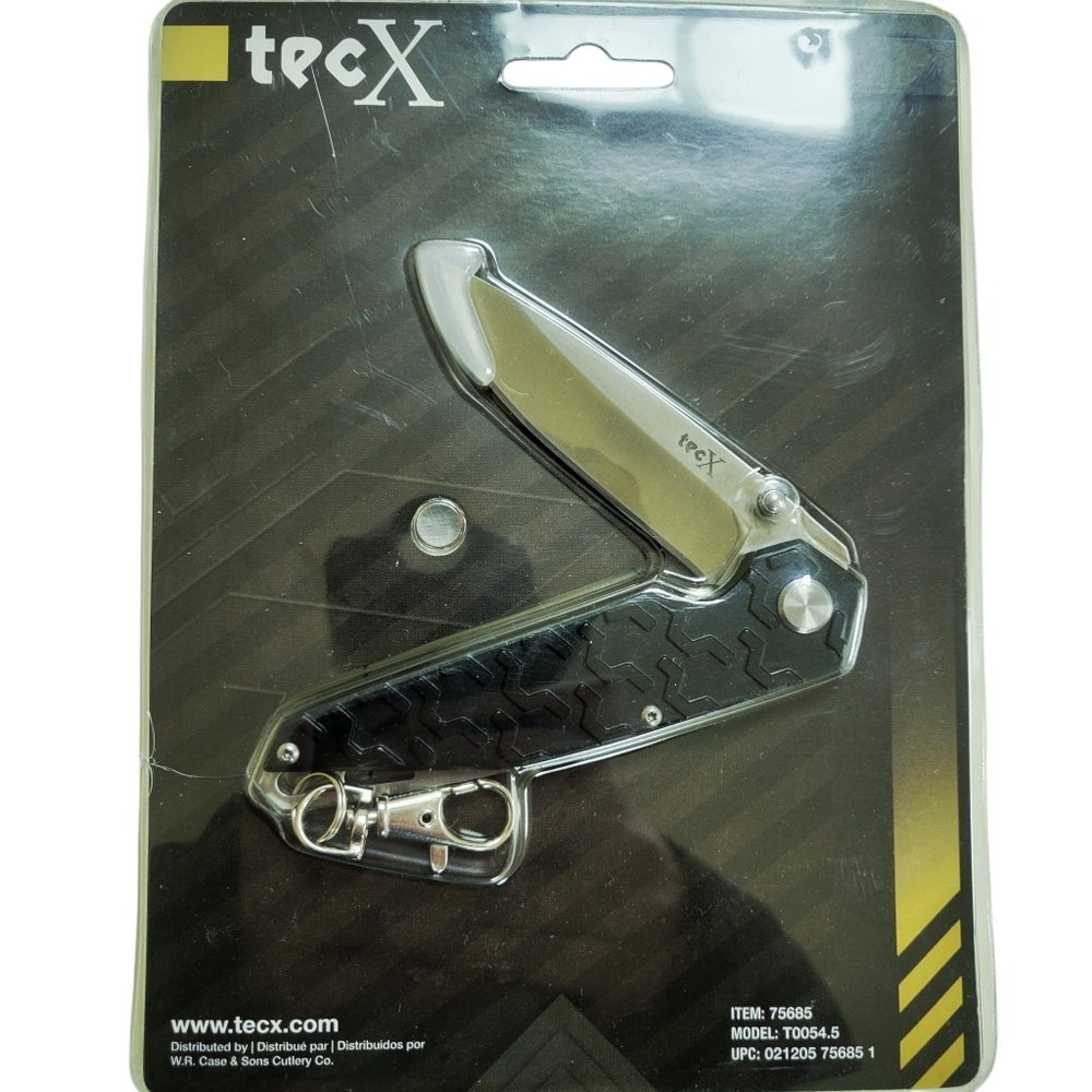 Case Cutlery // Linerlock TecX TS-1 // Black Aluminum (3.50" Satin) - Picture 3 of 4